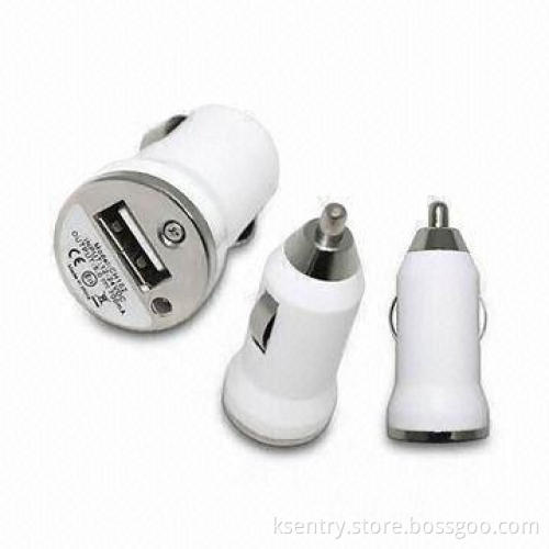 Bullet Car Charger for iPhone4s/Blackberry/i9100/iPad/Tablet PC/Mobile Phone, Mini USB Car Charger